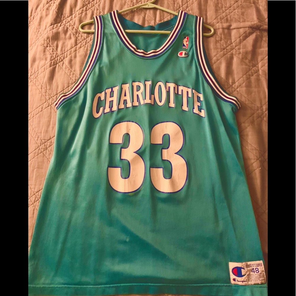 Champion Charlotte Hornets Alonzo Mourning Jersey